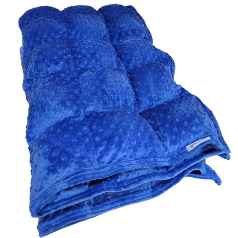 Custom Cuddle Weighted Blanket Dimple Electric Blue