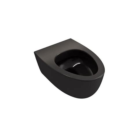 Bocchi Milano Wall Hung Elongated Toilet Bowl Only In Matte Black 1632