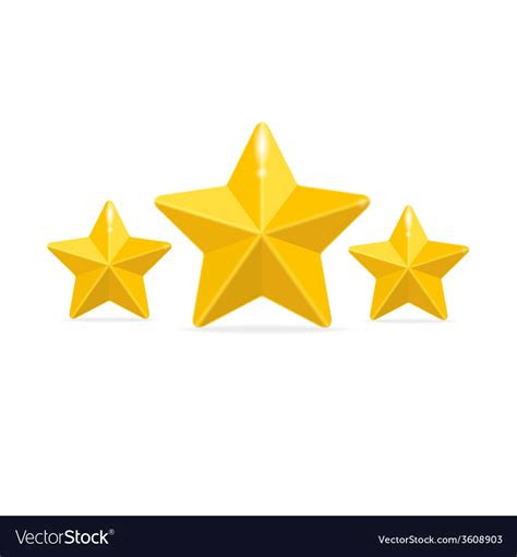 Rating Three Stars Concept On Black Royalty Free Vector