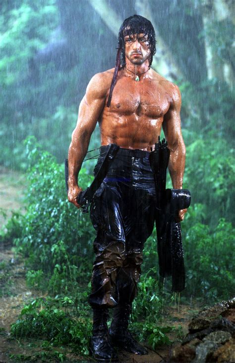 Sylvester Stallone In Rambo First Blood Part 2 Great Action Photo Ebay