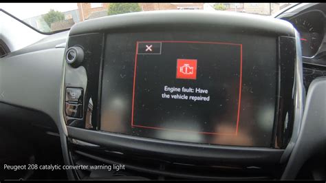 Peugeot 208 Catalytic Converter Warning Light On Dashboard Youtube