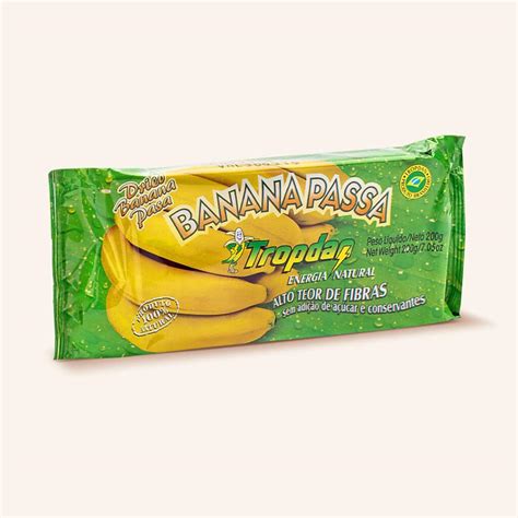 Banana Passa Tropdan Pacote 200g Doces Melaré