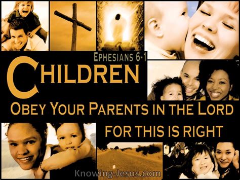 Ephesians 61 Children Obey Your Parents In The Lord Brown
