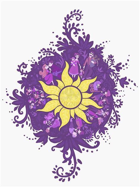 A Purple And Yellow Flower With Swirls On The Petals Is Featured In