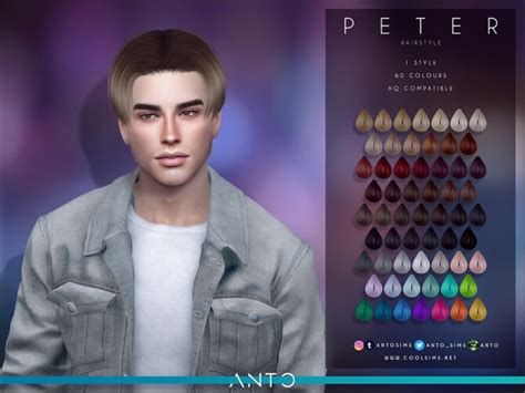 Peter Mid Hair For Males By Anto At Tsr Sims 4 Updates