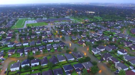 Drone Flyover Footage Of Hurricane Harvey Flooding In Houston Youtube