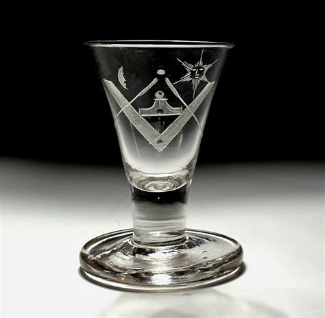 George Ii Early Masonic Firing Glass England C1750 M Ford Creech Antiques