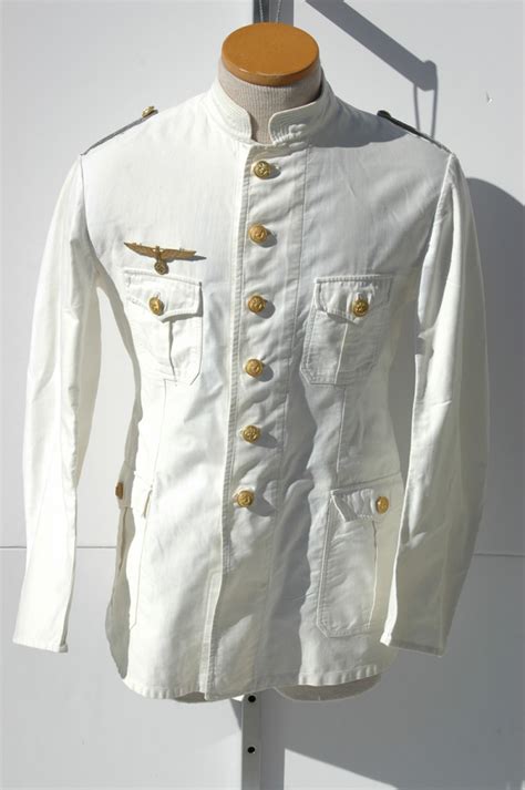 German Wwii Summer White Kriegsmarine Officers Tunic Relics Of The Reich