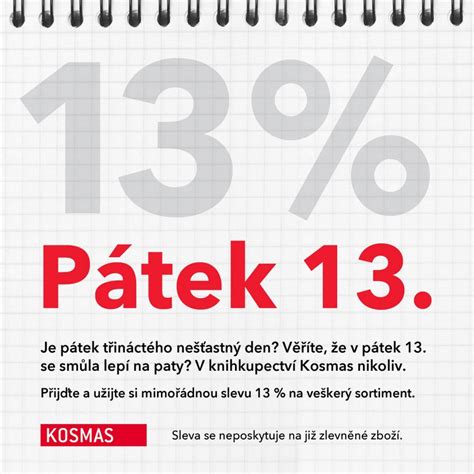 Že pátek třináctého je smolný den? Galerie Přerov - Sleva na pátek 13. v Kosmas