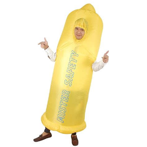 Unisex Adults Inflatable Condom Costume Halloween Blow Up Fancy Dress Ebay