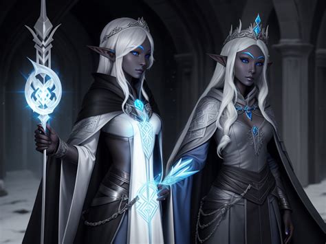 Low Quality Picture 1 Solo Female Drow Elf Black Skin White Hair
