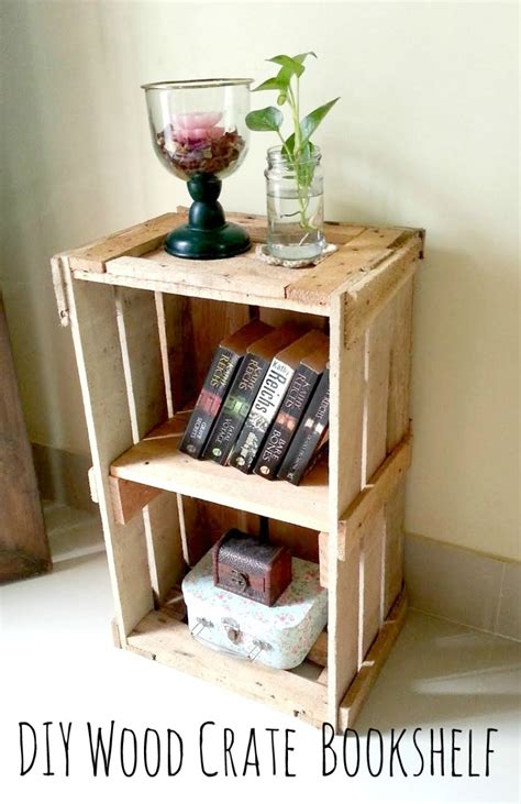 Shelves, bookcases, stools and even table. I turned this crate in to a bedside table — CraftBits.com