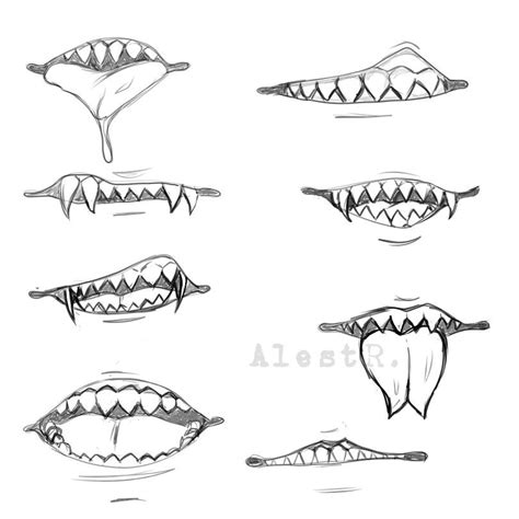 Demon Mouth Art Tutorials Drawing Concept Art Drawing Mouth Drawing