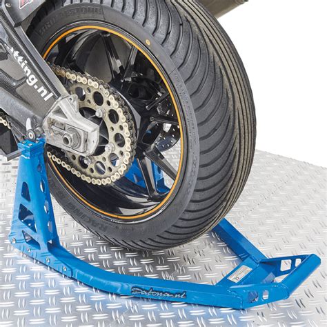 Es ist ein entscheidendes maß für das beschleunigungsvermögen eines fahrzeugs. Motorrad Montageständer (Vorderrad + Hinterrad) - Blau ...