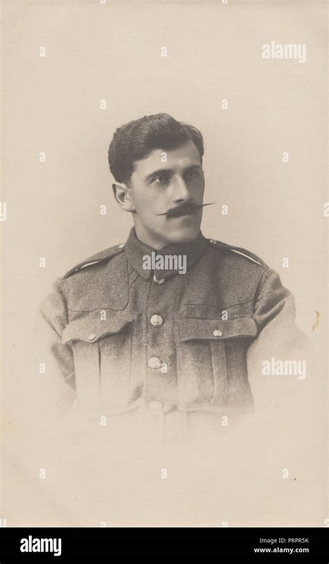 Vintage 1916 Woking Surrey Photograph Of A Ww1 British Army Soldier