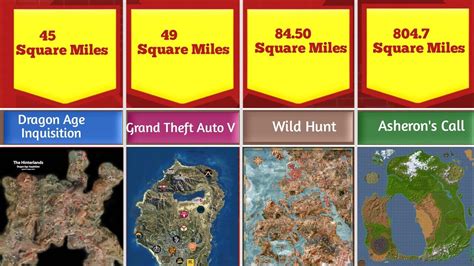 Video Game Maps Size Comparison Biggest Maps In Video Games 2022