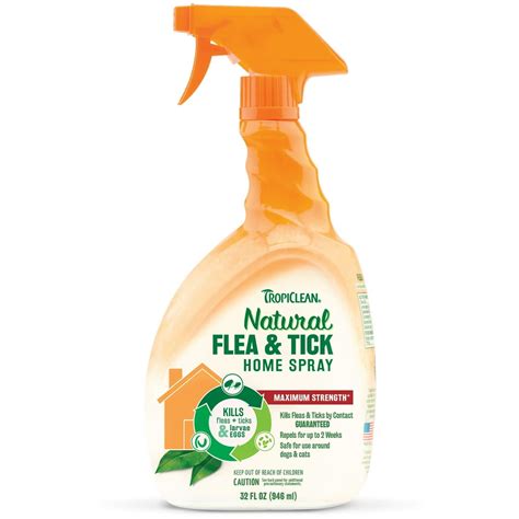 Tropiclean Natural Flea And Tick Home Spray For Dogs 32oz Made In Usa