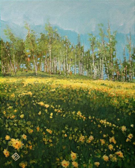 Giclee Fine Art Field Of Flowers Landscape Print Phalanx Landscape