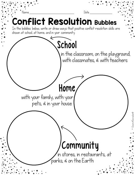 Conflict Resolution Worksheets Classful