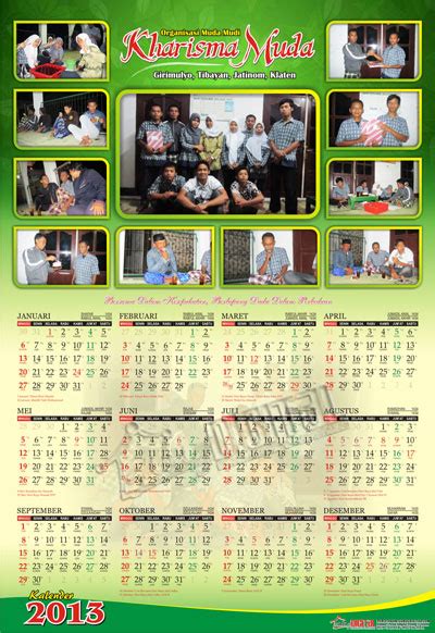 Desain kalender tahun 2020 versi cdr lengkap dengan penanggalan jawa, hijriah dan masehi. Desain Kalender 1 Lembar - Gubug Gallery