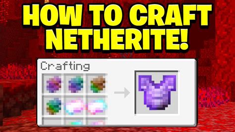 How To Craft Netherite Armor And Tools In Minecraft Pe Youtube