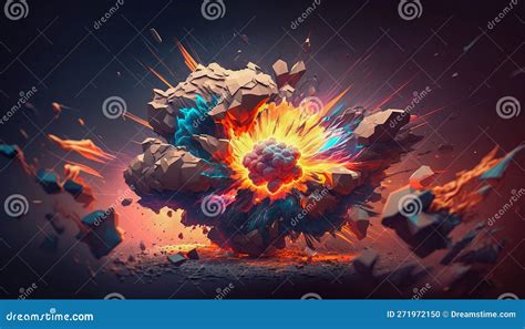 Vibrant Explosive Burst A Colorful Abstract Illustration Of Explosive