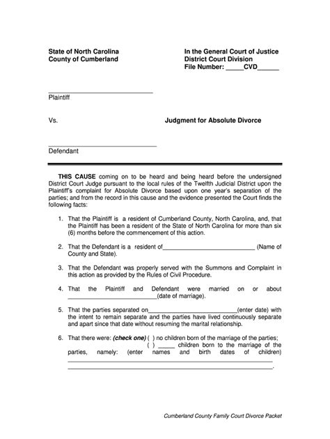 Nc Divorce Forms Pdf Fill Out Sign Online DocHub