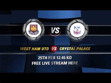 This crystal palace v west ham united live stream video is scheduled for broadcast on 22/01/2021. West Ham vs Crystal Palace live stream - YouTube