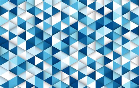 Wallpaper Blue Gradient Geometry Abstract Triangle Design