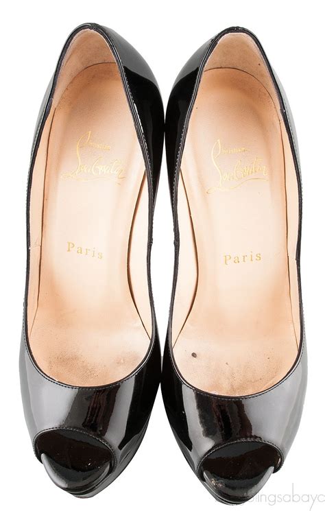 Lady Peep Patent Calf Black Buy Consign Authentic Pre Owned