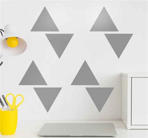 Gray Triangles Wall Decal Tenstickers