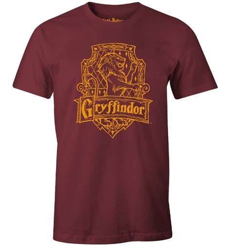 Tee Shirt Harry Potter Gryffondor Homme Bordeaux 3705