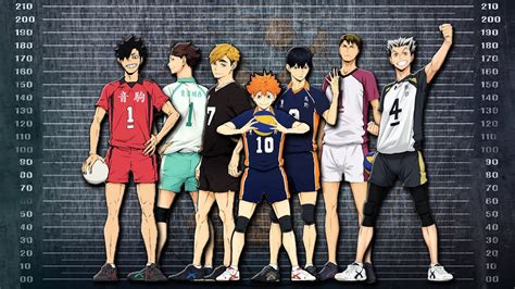 Haikyuu Height Comparison Anime Volleyball Youtube
