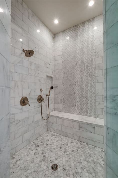 4x12 marble tile polished carrara marble italian white bianco carrera premium grade high quality marble in stock ready to ship same day warehouse pick pattern: Traditional Full Bathroom with Handheld Shower Head ...