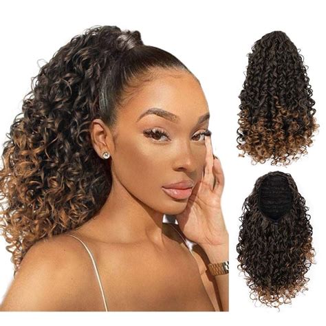 Attractive Drawstring Ponytail Extension Curly Ponytail Clip In Hair