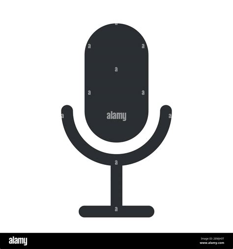 Microphone Vector Icon On White Background Recording Stock Vector