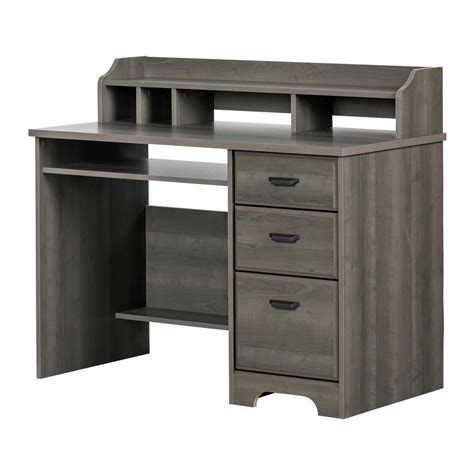 Corner computer desk with hutch, about all desks hutch diy corner lshaped computer furniture store close by upper square from the fact that you want. South Shore Versa Gray Maple Computer Desk with Hutch ...