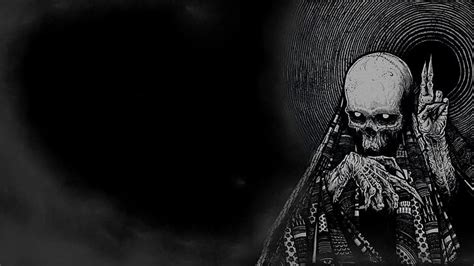 Hd Wallpaper Dark Gothic Horns Horror Occult Penta Skull Symbol