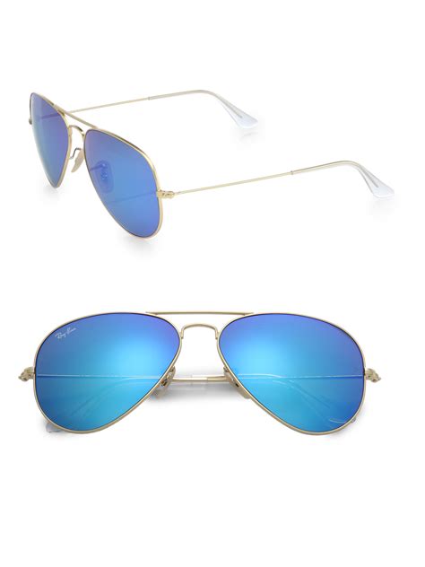 Ray Ban Classic Aviator Sunglasses In Blue Lyst