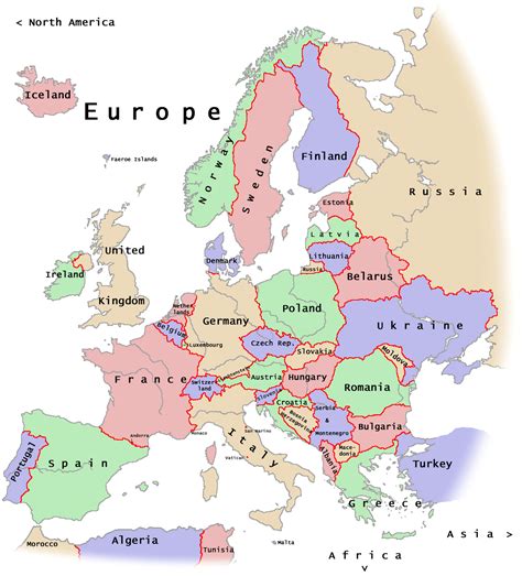 Mapa Político De Europa Mapas Políticos Atlas Del Mundo