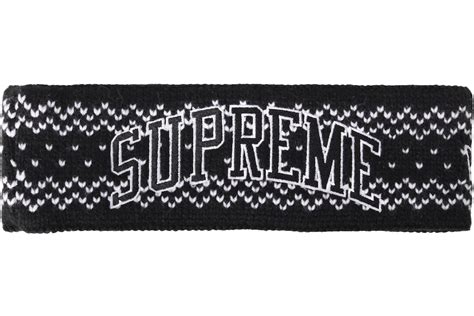 Supreme New Era Arc Logo Headband Fw17 Black Fw17 Fr