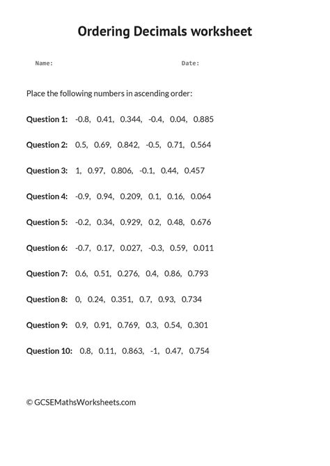 Pin on GCSE Maths Worksheets - Number