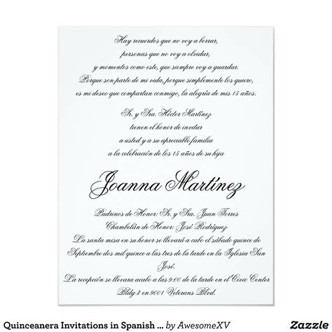 spanish quinceanera invitations wording invitation card
