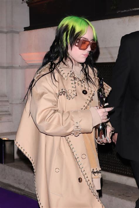 Billie Eilish Arrive At The Sony Brit Awards 2020 After Party