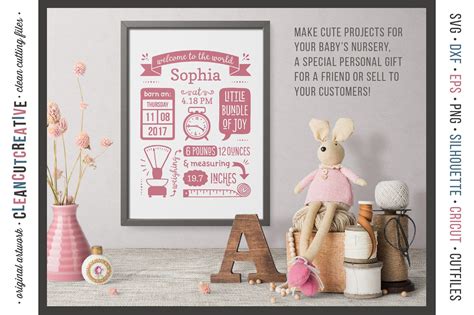 Download 311+ Blank Birth Announcement Svg Free SVG File for Cricut