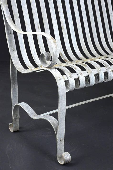 Household products park bench metal outdoor benches. Antique Metal Outdoor Patio Bench at 1stDibs