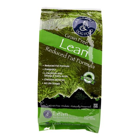 Some dogs are better with other foods. Annamaet Lean Formula Grain-Free Dry Dog Food, 15 lb ...