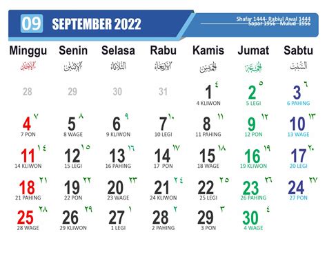 Kalender 2022 Lengkap Jawa Dan Hijriyah