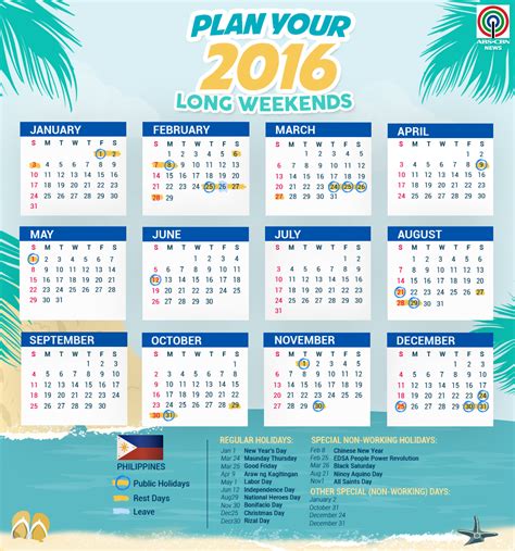 Worldwide public holidays news and updates april 2017 the qppstudio worldwide public holidays database, the worldwide public holidays listings on the qppstudio.net website, and the data of our android and iphone/ipad apps, are constantly updated to reflect changes to public holidays legislation, or ad hoc public holidays changes, anywhere in the world. INFOGRAPHIC: Official List of 2016 Philippine Holidays ...