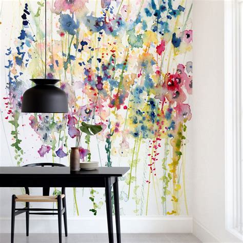 Wildflowers Wall Mural By Lindsay Megahed Minted